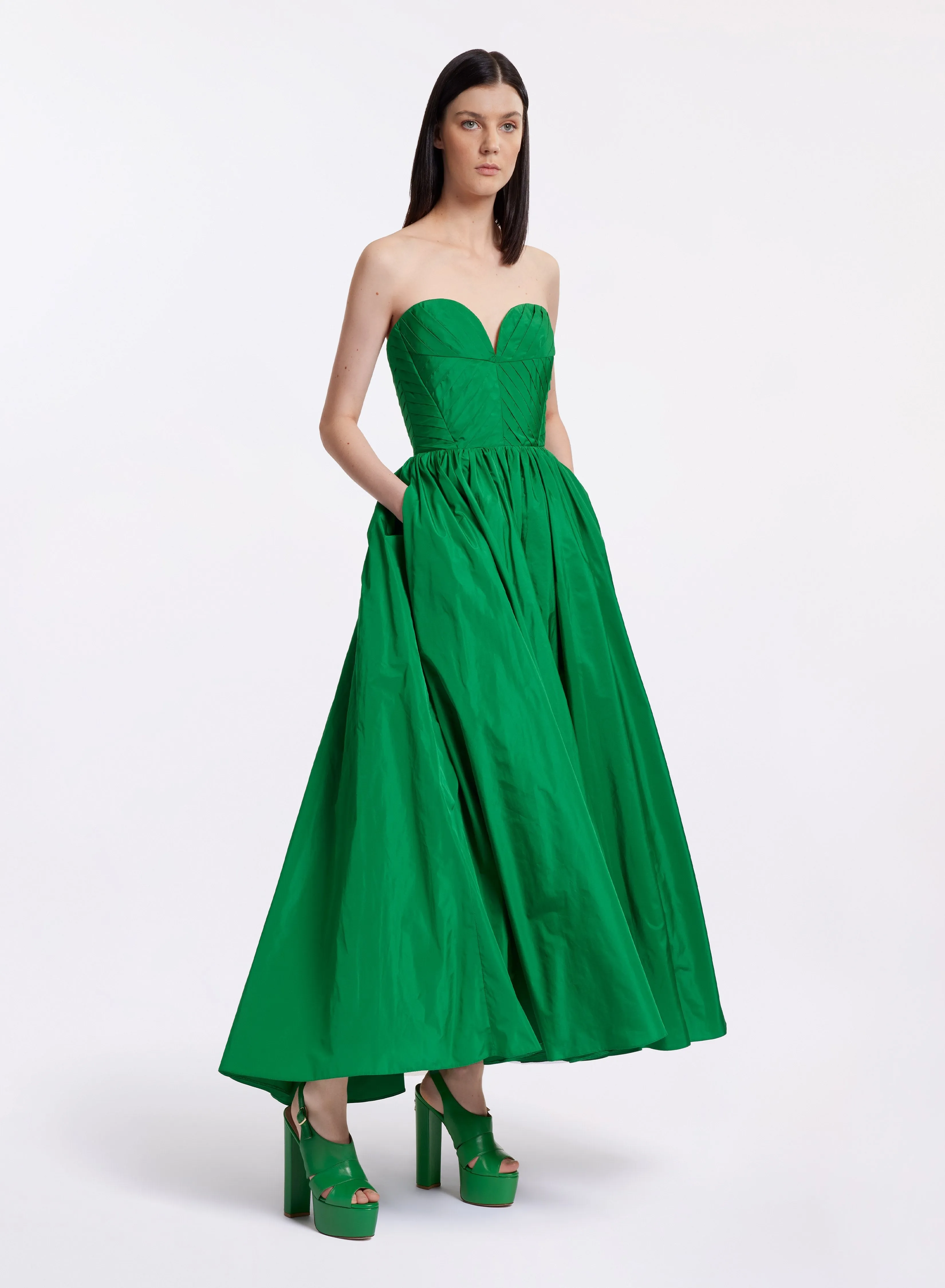 Heart-Shaped Taffeta Gown