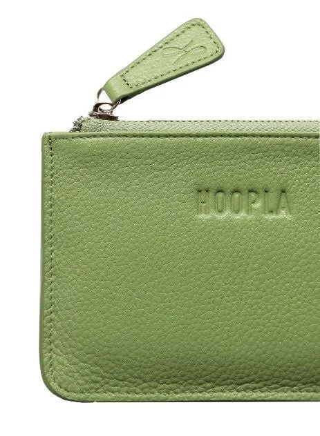 HOOPLA LEATHER COIN PURSE BRIGHT GREEN