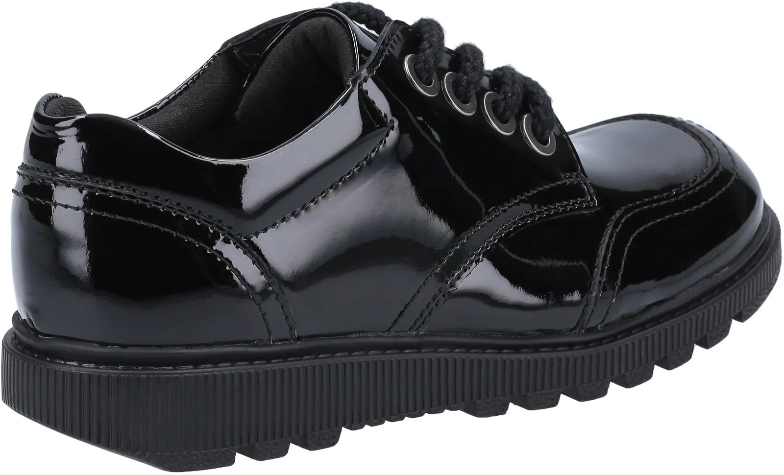 Hush Puppies Kiera Junior Patent School Shoe