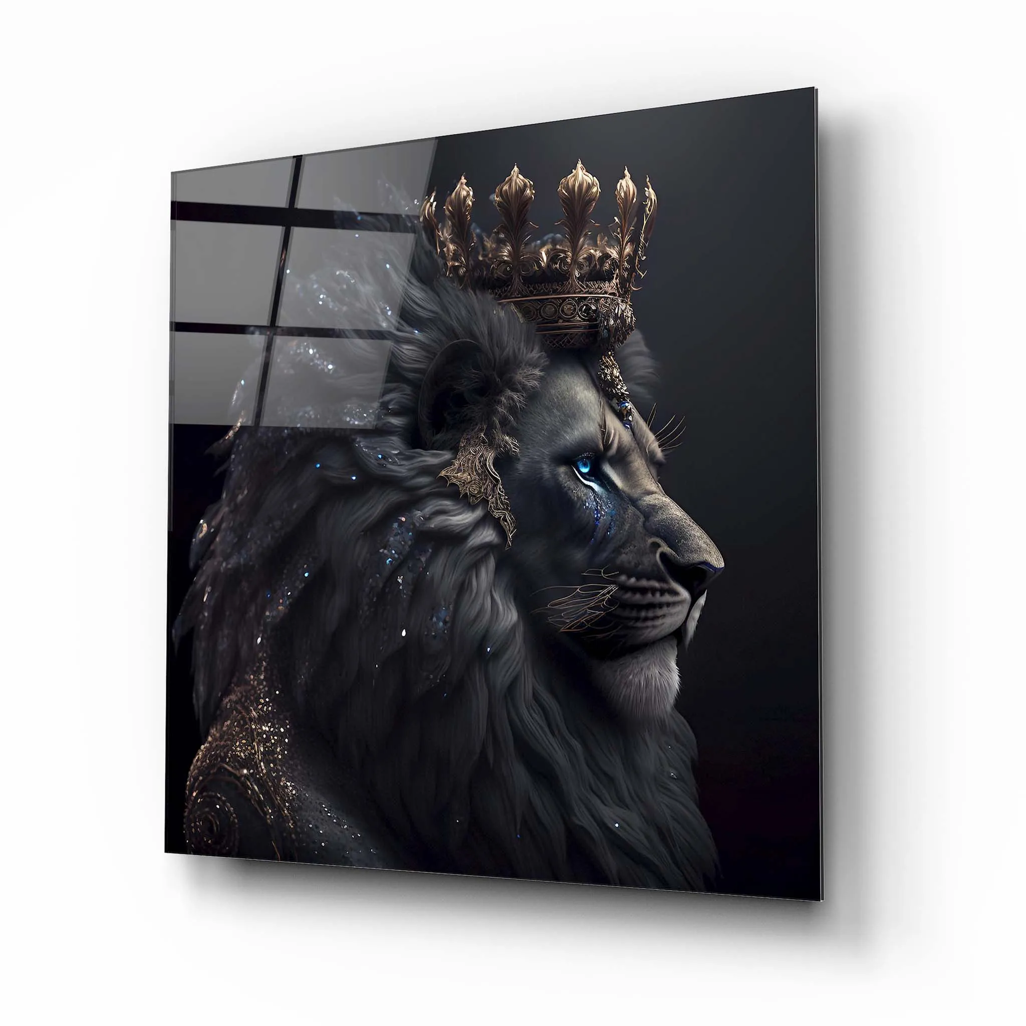 Lion Glass Wall Art 4