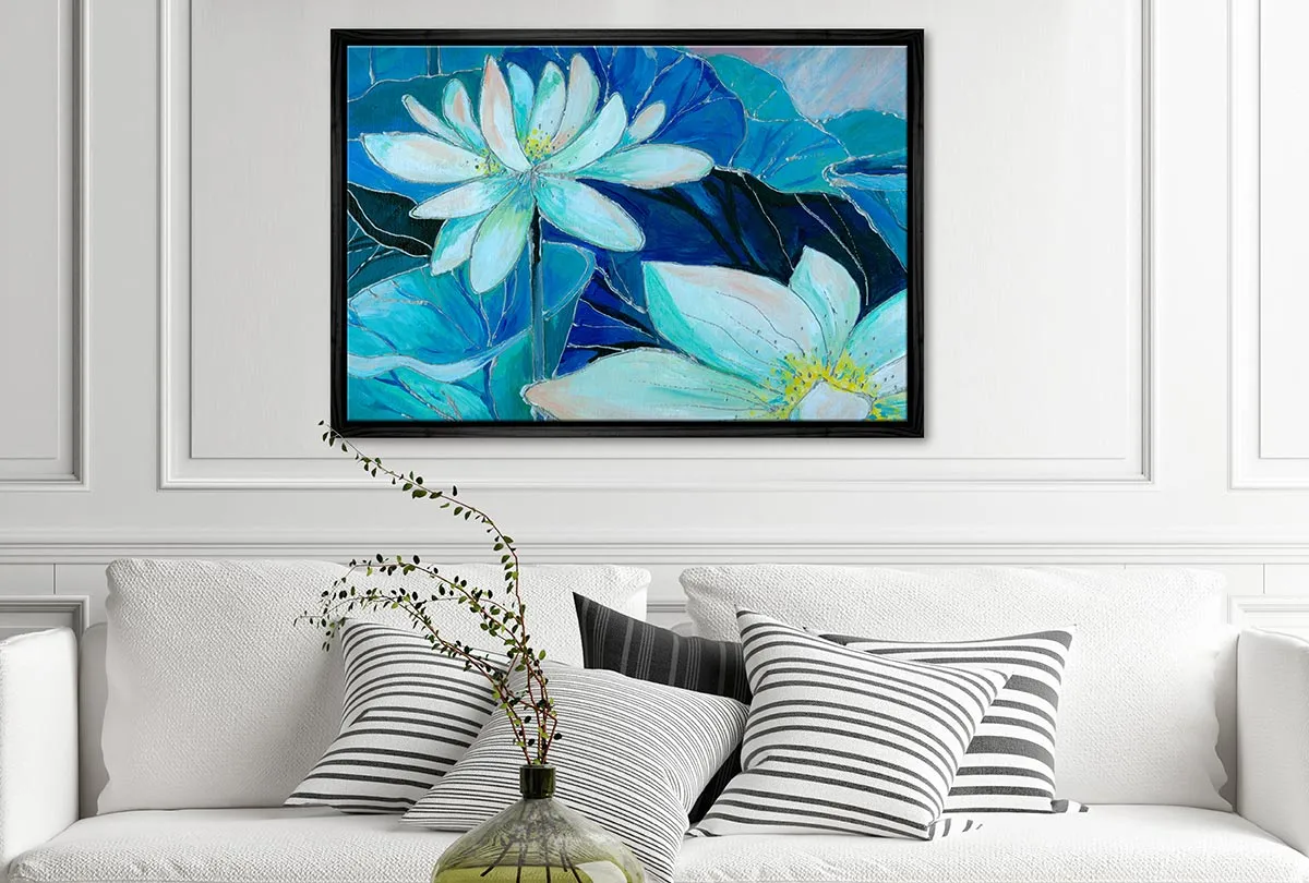 Lotus Abstract Painting | Canvas Wall Art Print