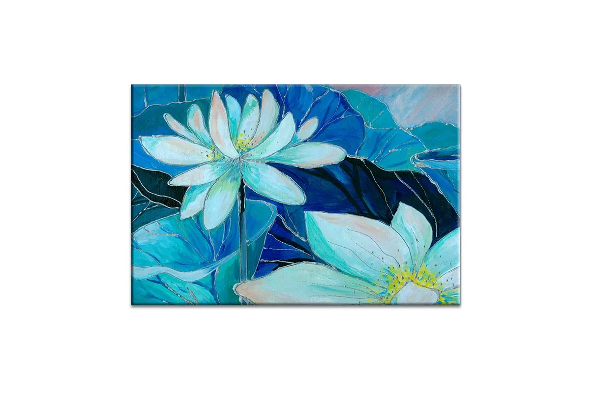 Lotus Abstract Painting | Canvas Wall Art Print