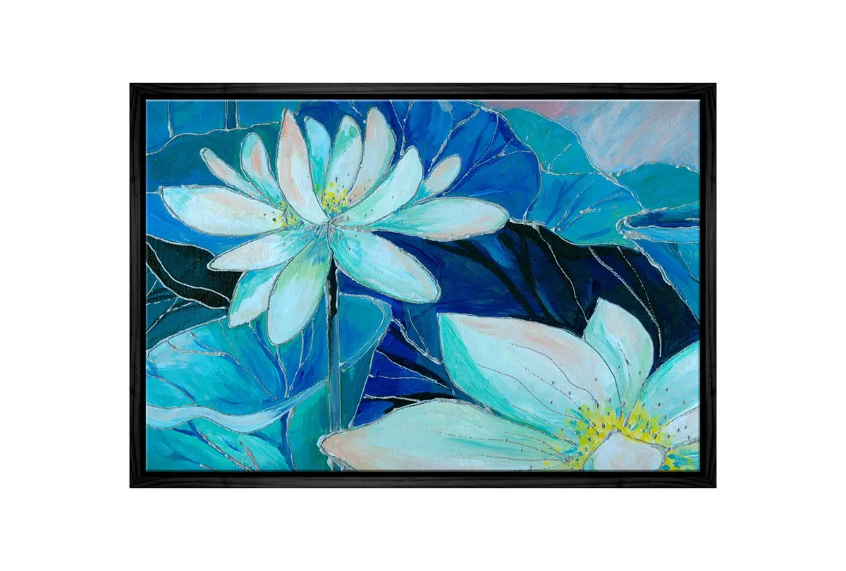 Lotus Abstract Painting | Canvas Wall Art Print