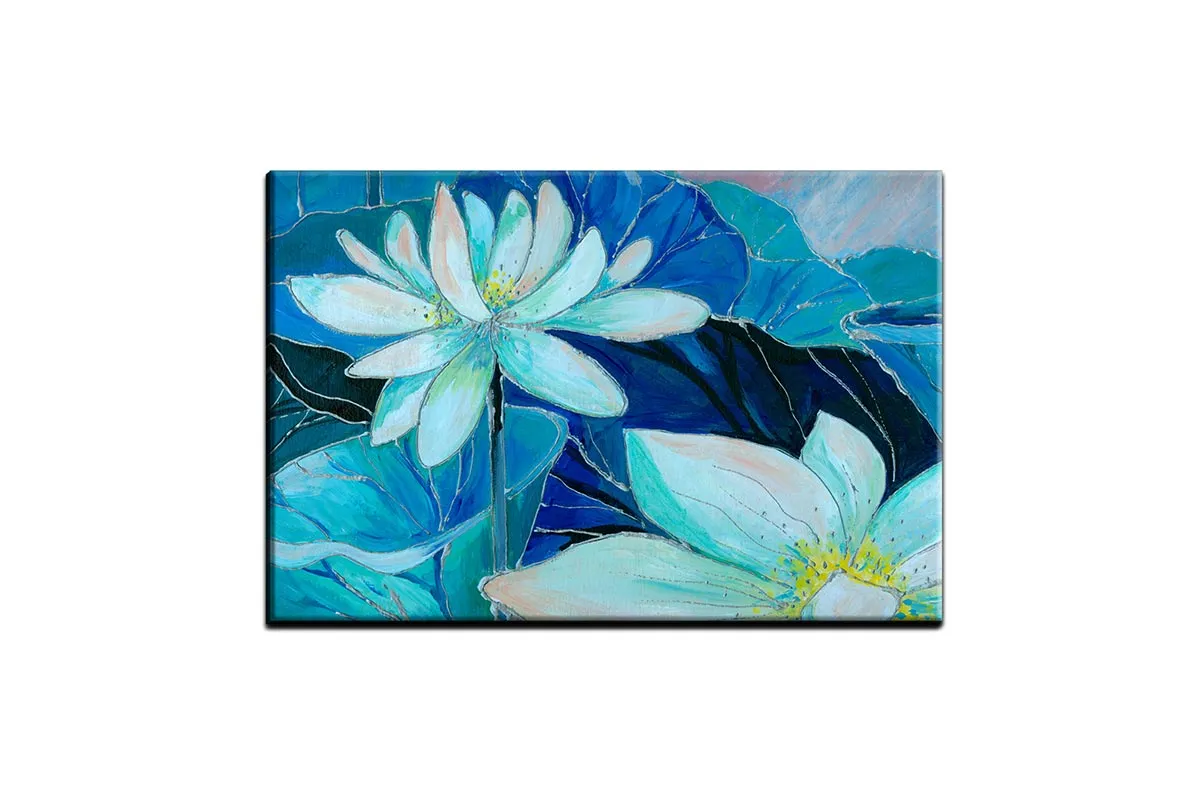 Lotus Abstract Painting | Canvas Wall Art Print