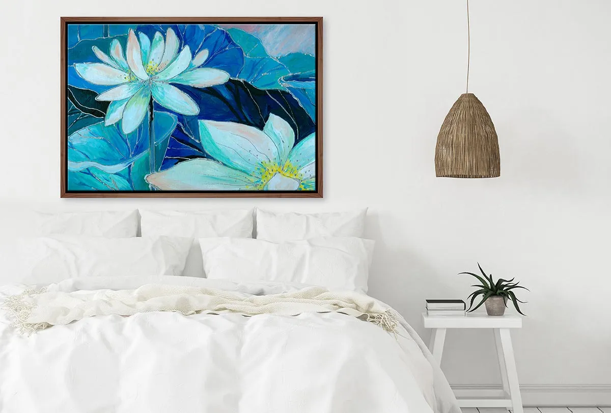 Lotus Abstract Painting | Canvas Wall Art Print