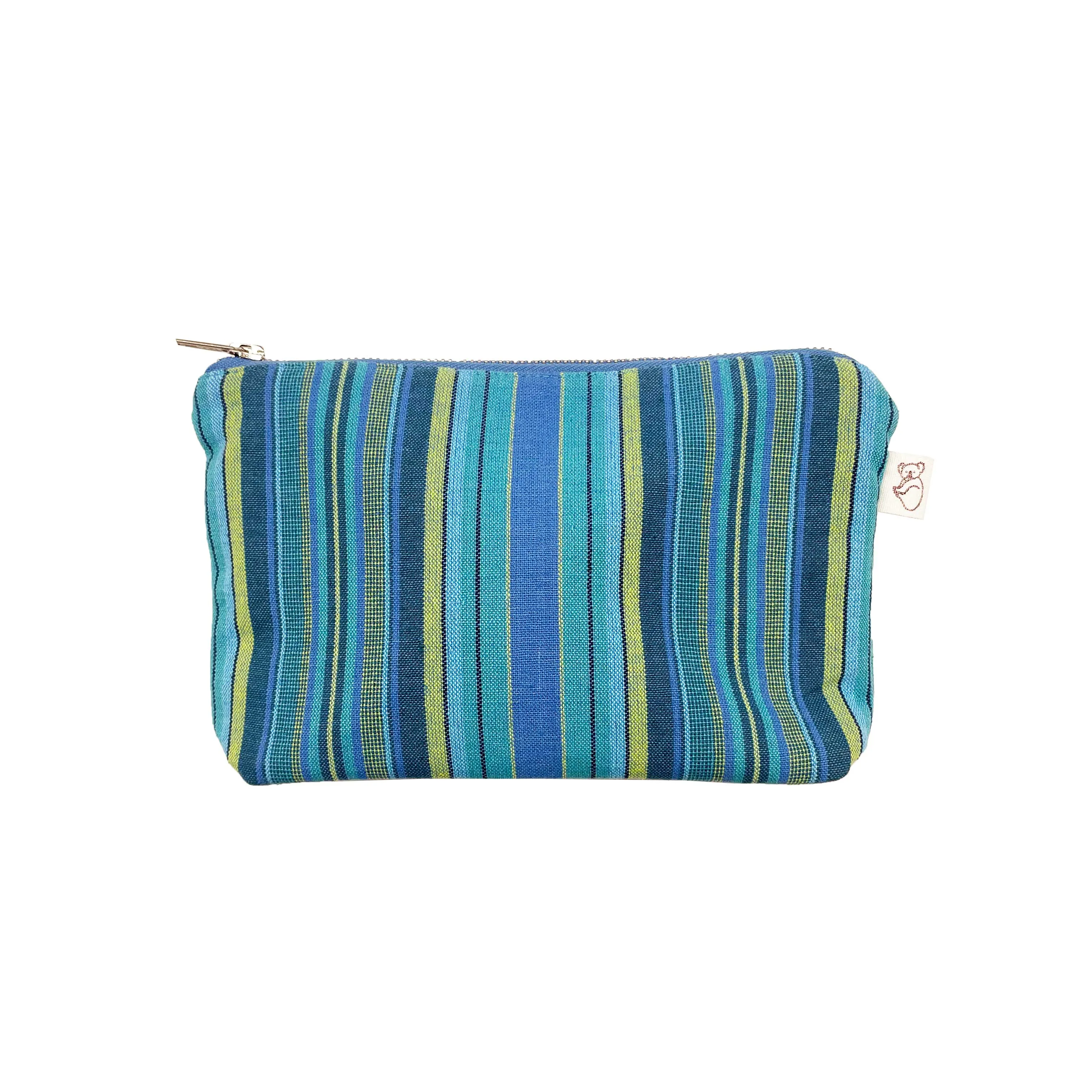 Makeup Bag Basics - Happy Blue Stripe