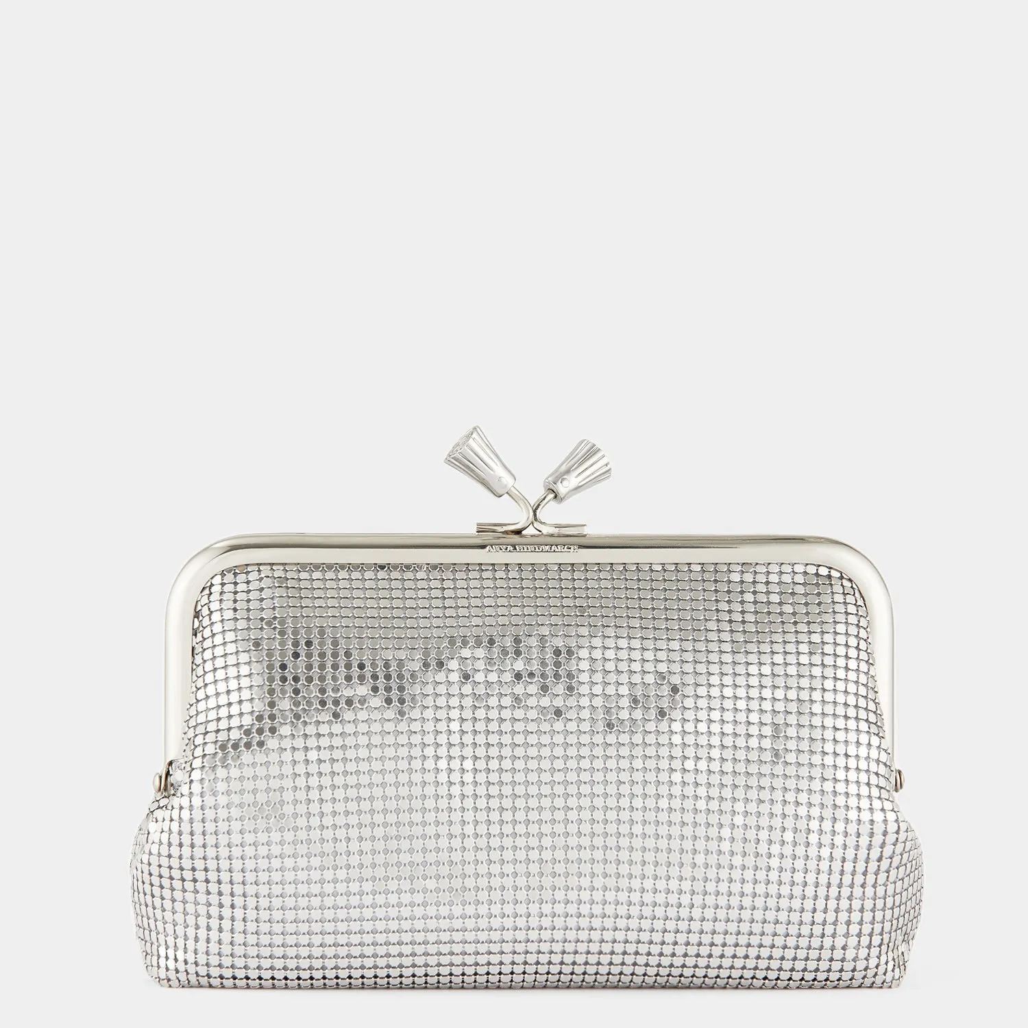 Maud Mesh Tassel Clutch