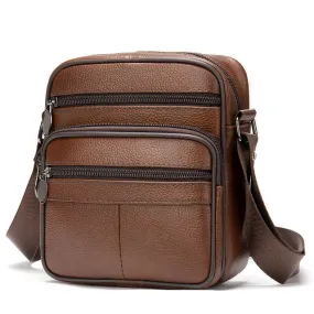 Men's Genuine Leather Cross Body Messenger Bag