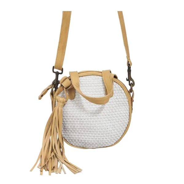 Mini Bella Bag - White/Camel