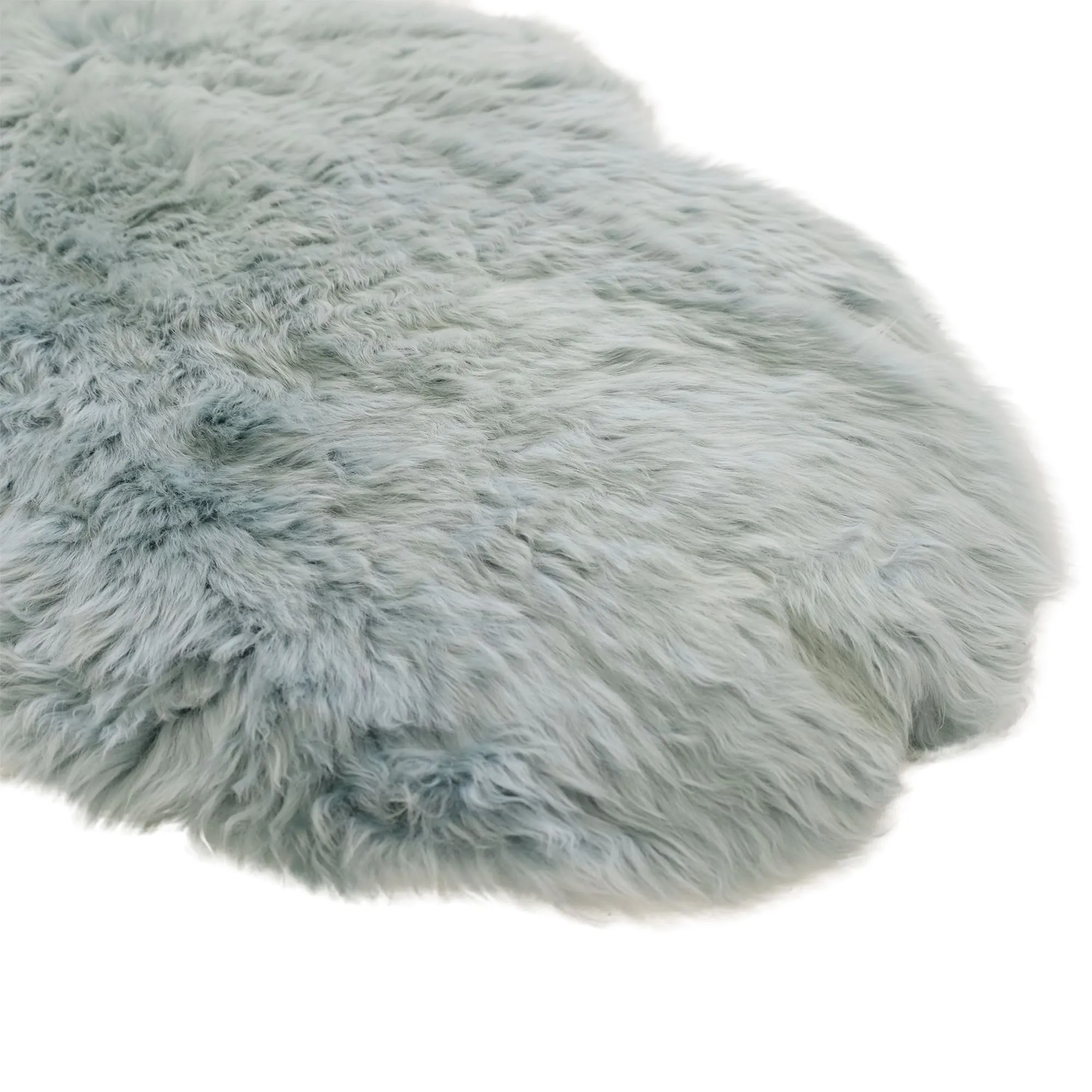 Mint Green - Super Double Length (210-220x65cm) - Long Wool Sheepskin Rug - Australian Merino Sheepskin