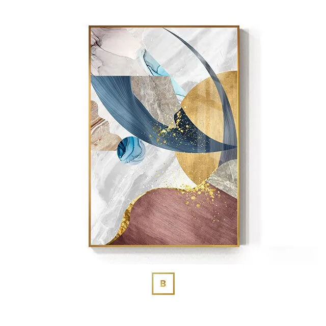 Modern Abstract Textural Geometric Wall Art Fine Art Canvas Prints Pictures For Luxury Living Room Loft Apartment Home Office Interior Art Decor