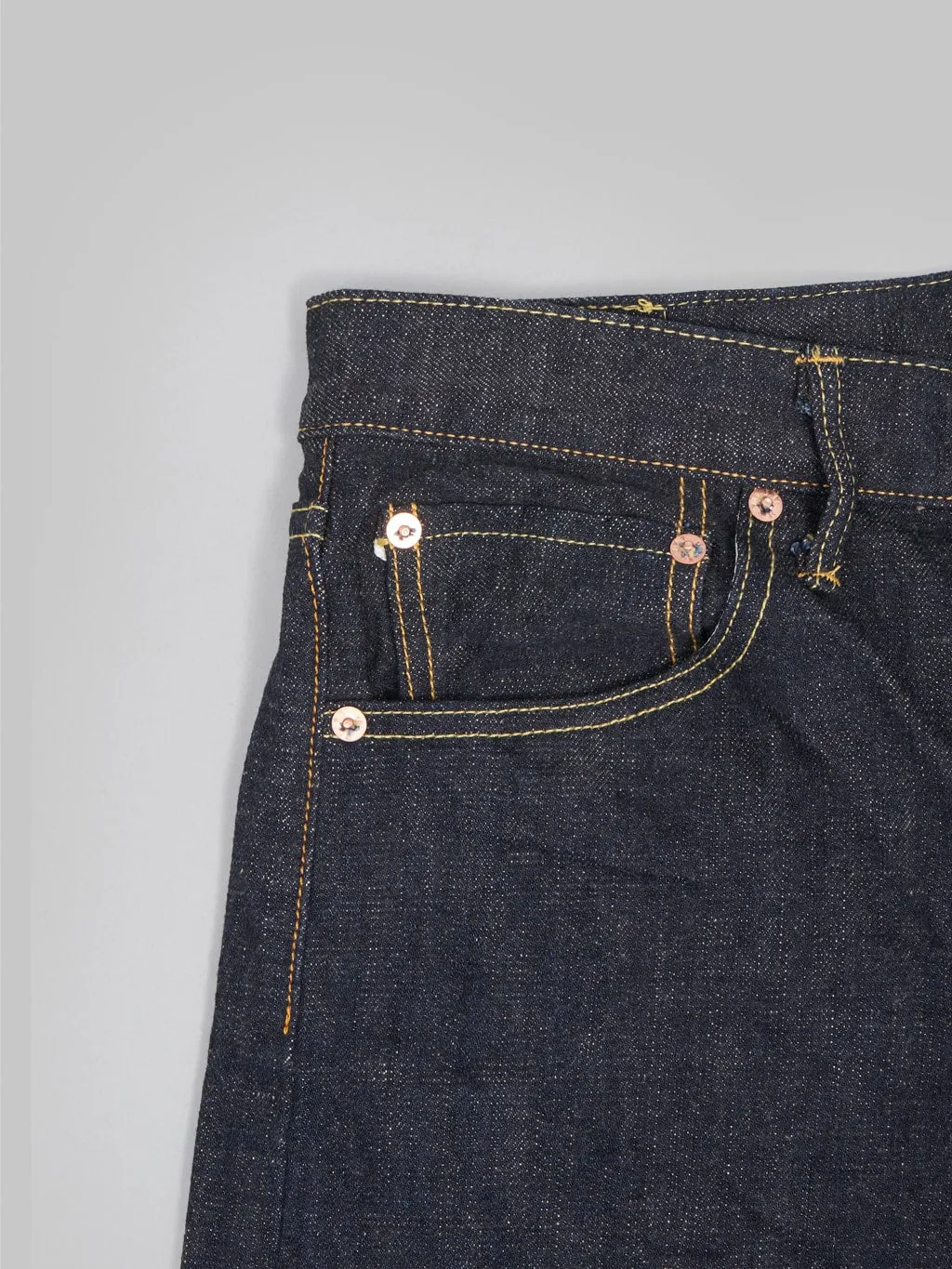 ONI Denim 246-KBE "Indigo Beige" 14oz Neat Straight Jeans