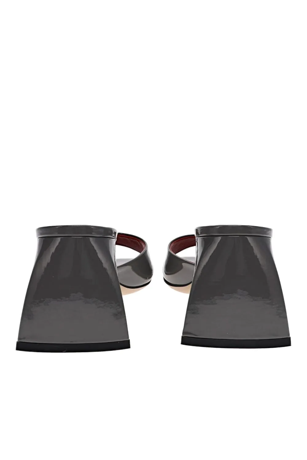 Romy Cement Patent Leather Mules