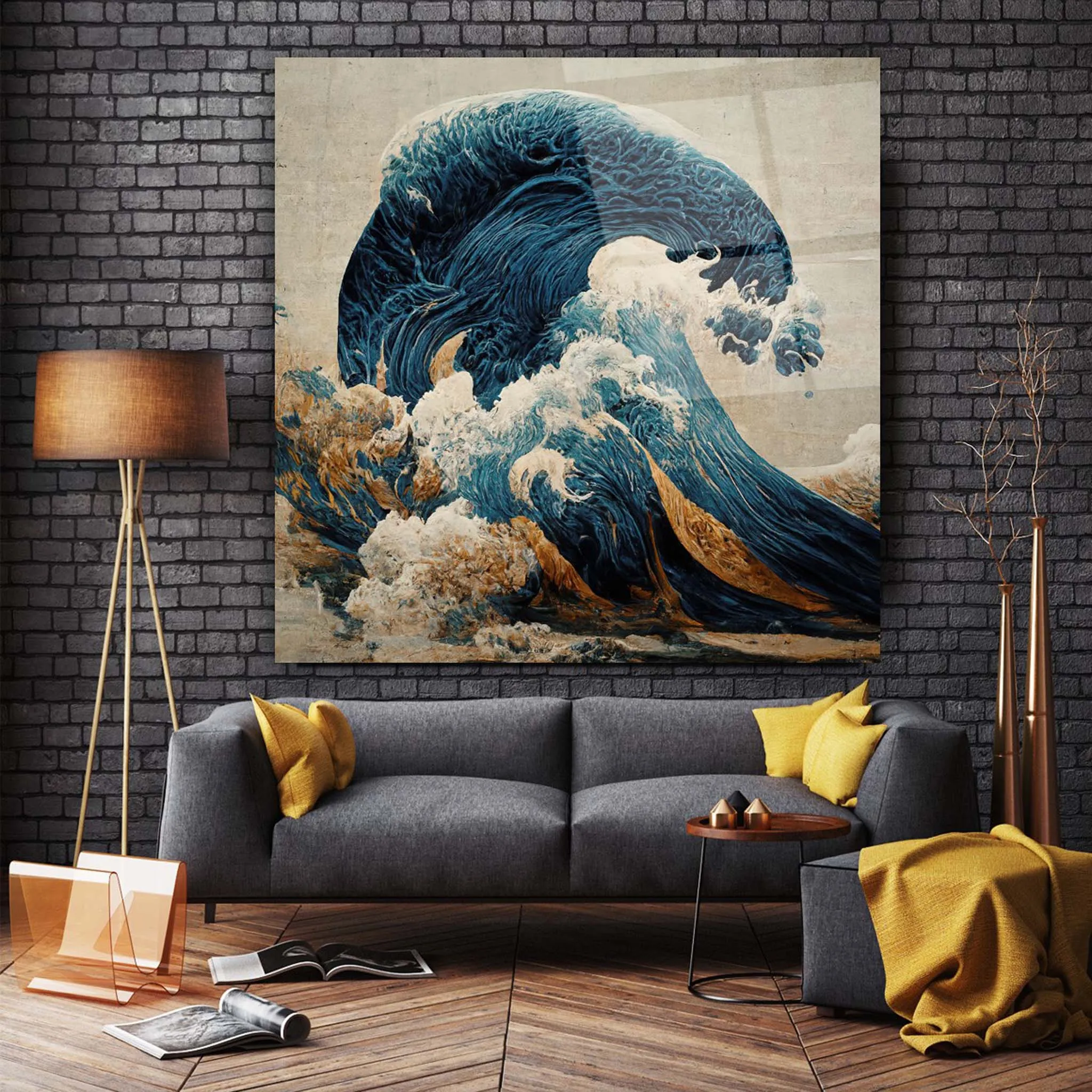 Sea Wave Glass Wall Art