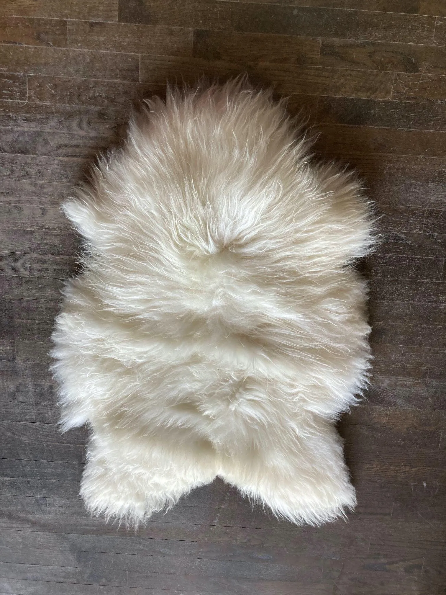 Single Sheepskin Throw - Long Hair White