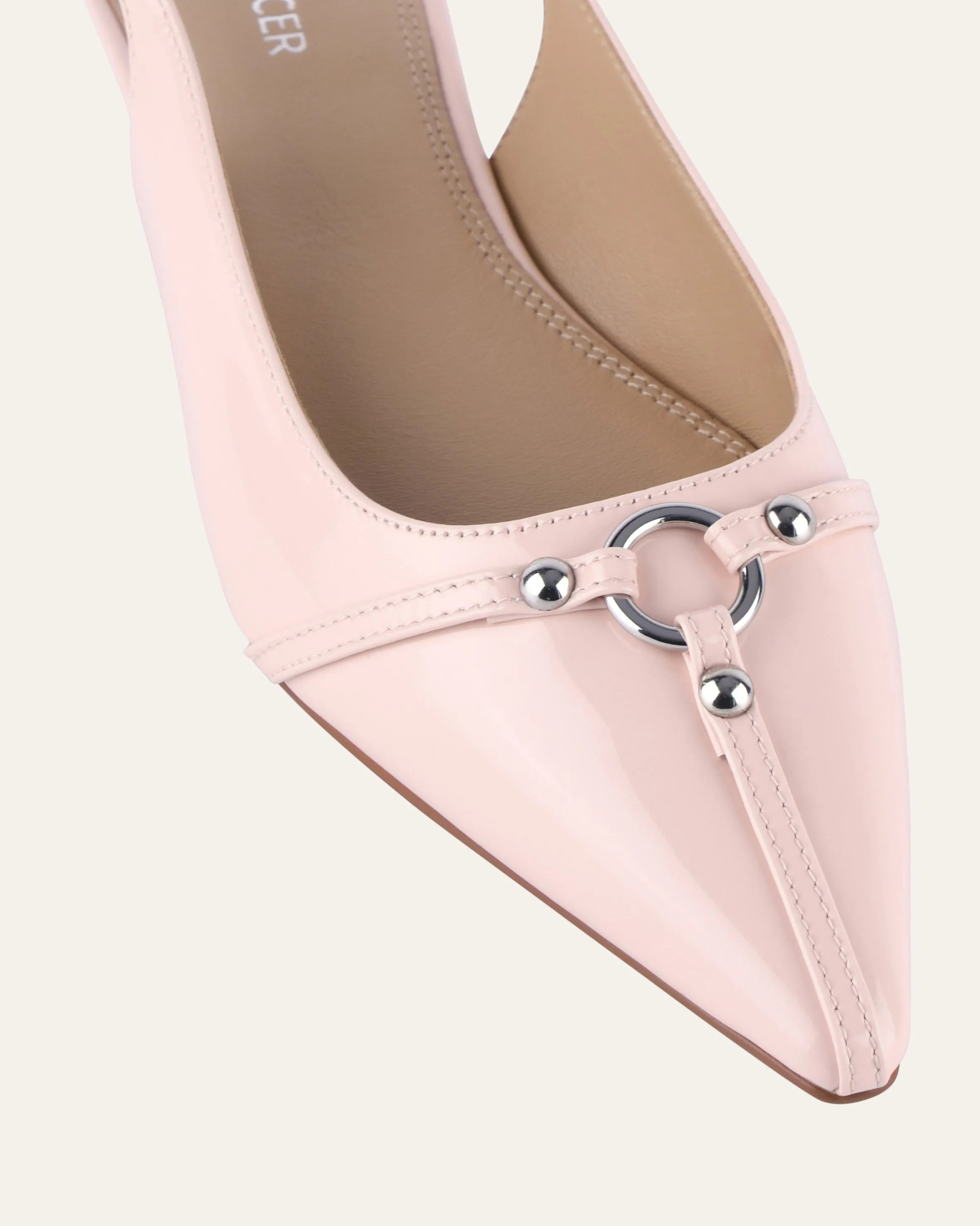 VICTORIA DRESS FLATS SOFT PINK PATENT