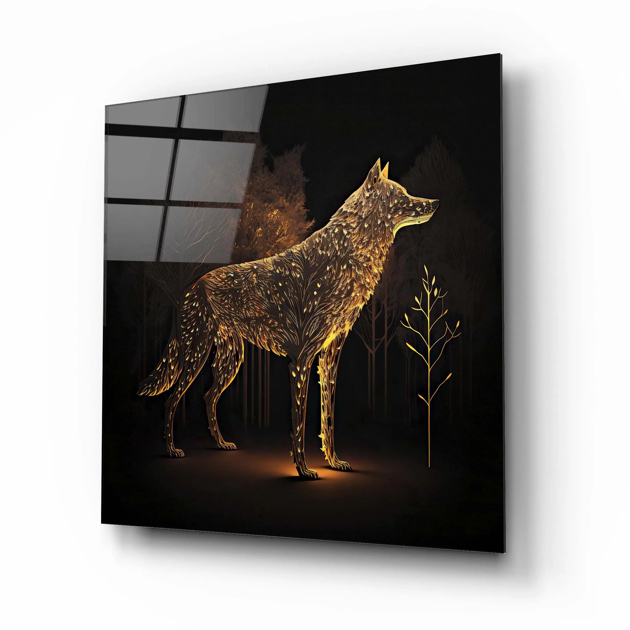 Wolf Glass Wall Art