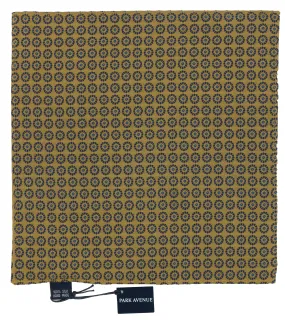 Yellow Dot Print Silk Pocket Square